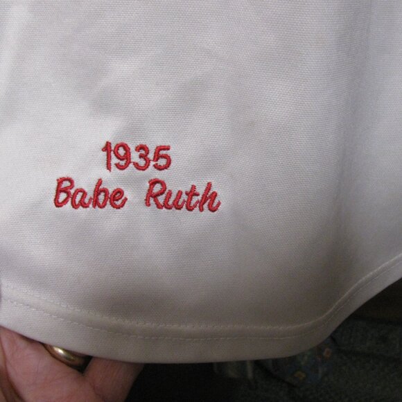 VTG MITCHELL & NESS  BABE RUTH # 3 BOSTON BRAVES RETRO THROWBACK JERSEY SIZE 54 - Picture 3 of 9